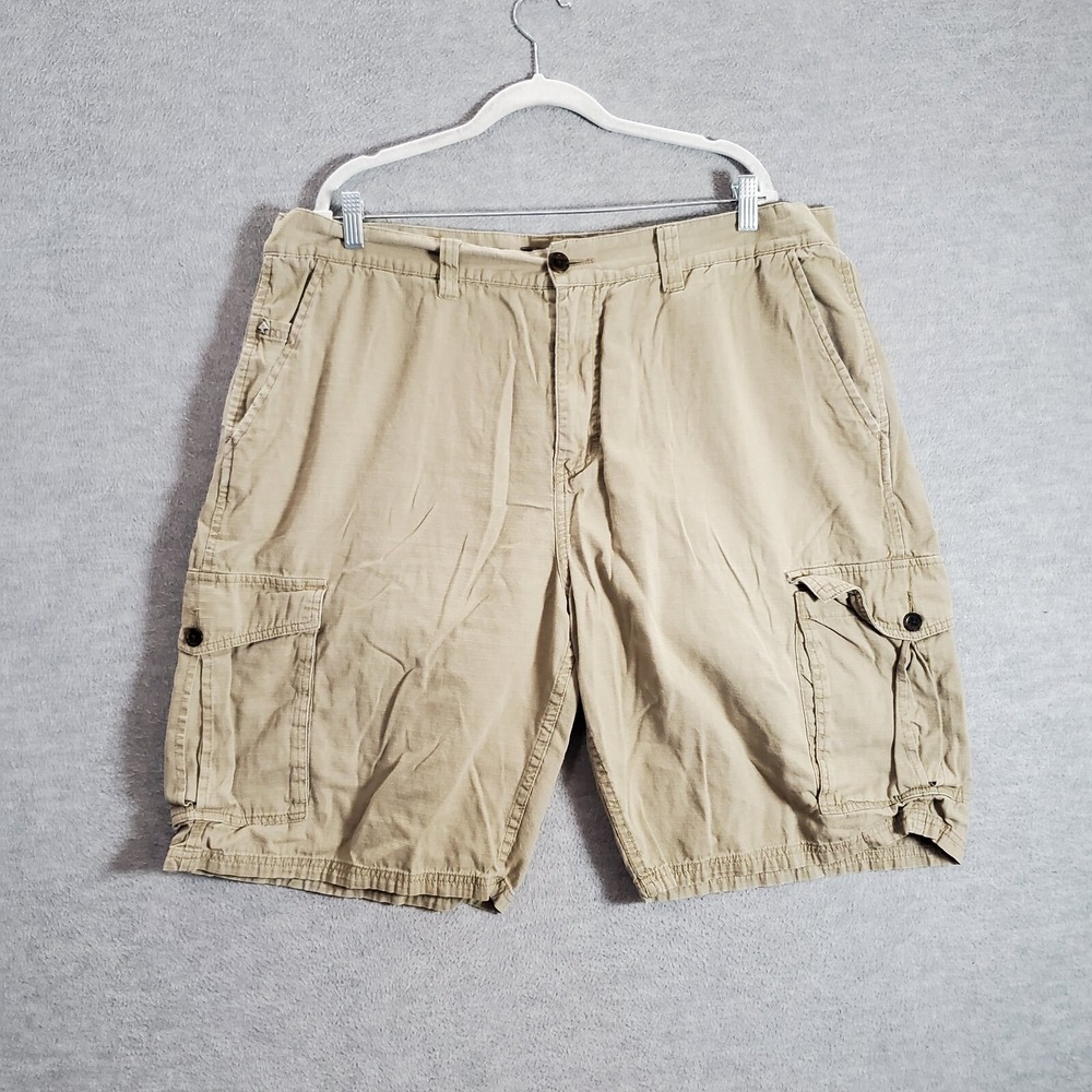 VINTAGE LRG Lifted Research Group Men Shorts 42 Beige Cargo‎ Ripstop 11" Y2K